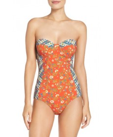 Tory Burch Underwire One-Piece Swimsuit - Orange