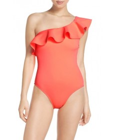 Ted Baker London Ruffle One-Piece Swimsuit - Pink