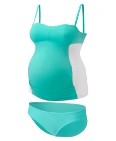 Amoralia Maternity Tankini Swimsuit  B/C - Green