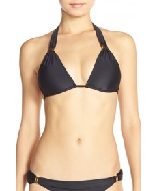 Vix Swimwear 'Soild Sunset Bia Tube' Halter Bikini Top Size D - Black