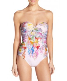 Ted Baker London Layaya Convertible One-Piece Swimsuit4C/D - Pink