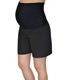 Mermaid Maternity Foldover Maternity Board Shorts  - Black