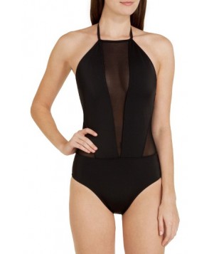 Ted Baker London Halter One-Piece Swimsuit Size  - Black