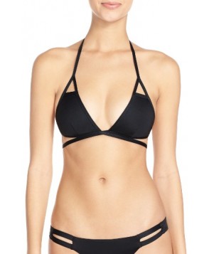 Vitamin A Serra Triangle Bikini Top - Black