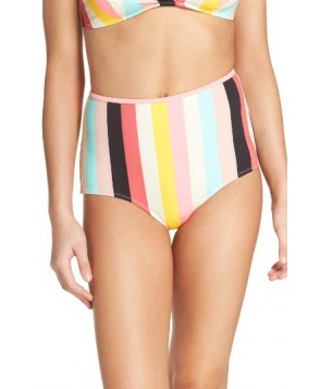 Solid & Striped Brigitte High Waist Bikini Bottoms - Pink