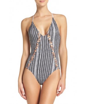 Red Carter One-Piece Swimsuit