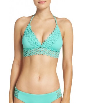  Becca Siren Triangle Bikini Top, Size D - Green