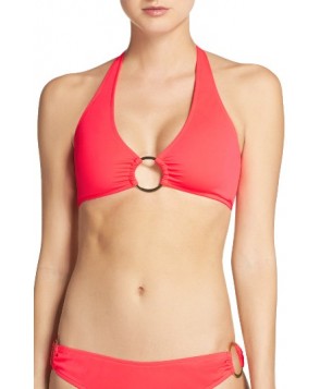  Milly Santorini Bikini Top, Size Petite - Coral
