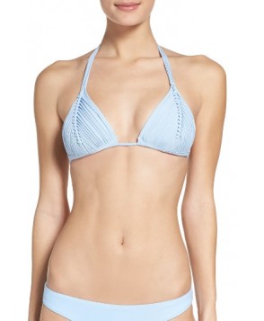 Pilyq Isla Macrame Bikini Top - Blue