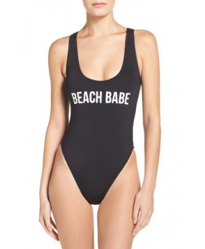 The Bikini Lab Beach Babe One-Piece Swimsuit - Black