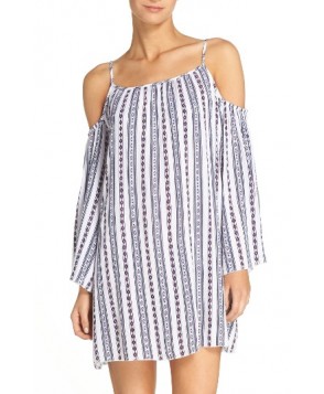 Elan Cold Shoulder Cover-Up Tunic - White