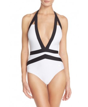 Ted Baker London 'Ralinda' Halter One-Piece Swimsuit Size  - White