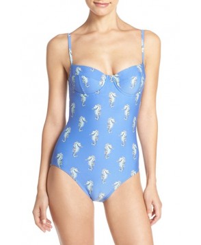 Kate Spade New York Underwire One-Piece Swimsuit  - Blue