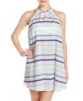 Kate Spade New York Stripe Cotton Cover-Up Dress /Small - Blue