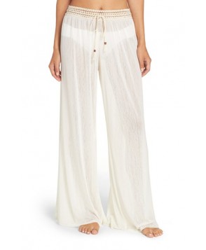 Robin Piccone Mesh Cover-Up Pants  - Ivory
