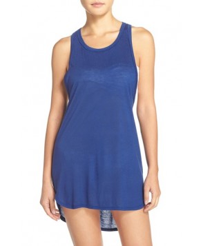 Leith Racerback Cover-Up Tank Dress - Blue