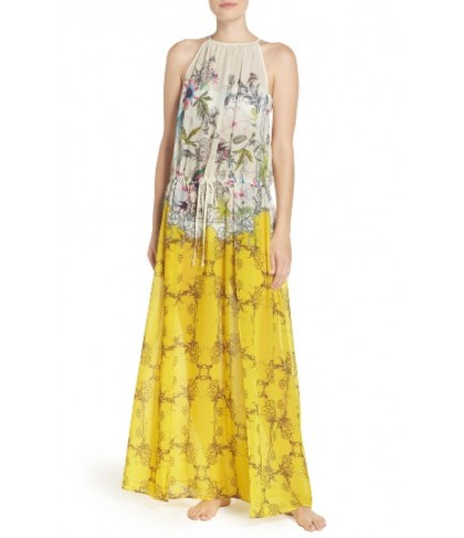 Ted Baker London Passion Flower Cover-Up Dress - Yellow