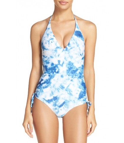 Seafolly Caribbean Ink Reversible One-Piece Swimsuit US / 10 AU - Blue