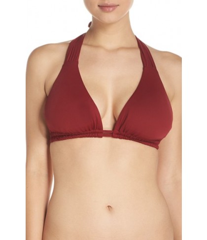 Becca 'Color Code' Halter Bikini Top Size DDD - Red